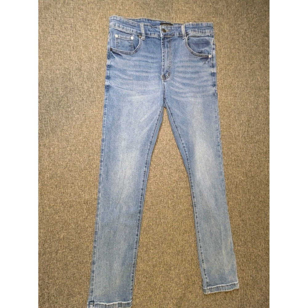 Aeropostale Mens Skinny Jeans Size 36x32 Stretch Denim Pants Blue Light Wash